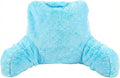 ComfortSpa Reading Pillow Replacement Cover for 19 inch Back Rest Pillow, Polyester Velour Machine Wash and Dry (Faux Fur Blue)
