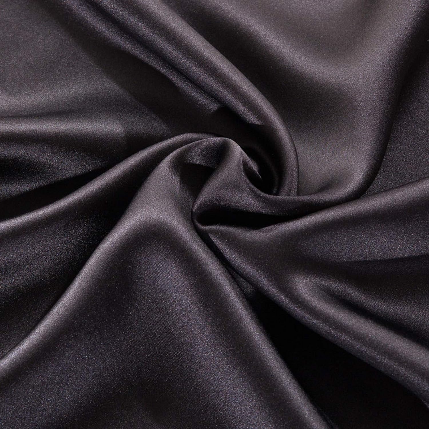 Lcbd Satin Pillowcase Queen Size for Hair and Skin, Black Silk Satin Pillowcases Set of 2, Satin Cooling Pillow Covers with Envelope Closur…