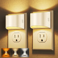 DORESshop LED Night Light[2 Pack], White Night Lights Plug into Wall, 3 Level Brightness Adjustable Plug in Night Light, Dusk to Dawn…