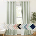 NICETOWN Cold Reducing Full Blackout Sage Green Linen Curtains 108 inches Length with Thermal Insulated Liners, 2 Panels, 52 inches W…