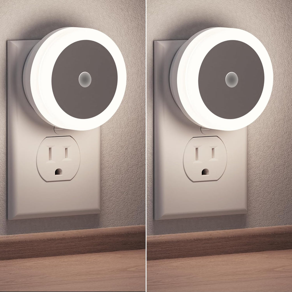 Night Lights Plug-in [2Pack], LED Night Light with Sensor for Kids, Baby, Bathroom, Stair, Hallway - Cool White
