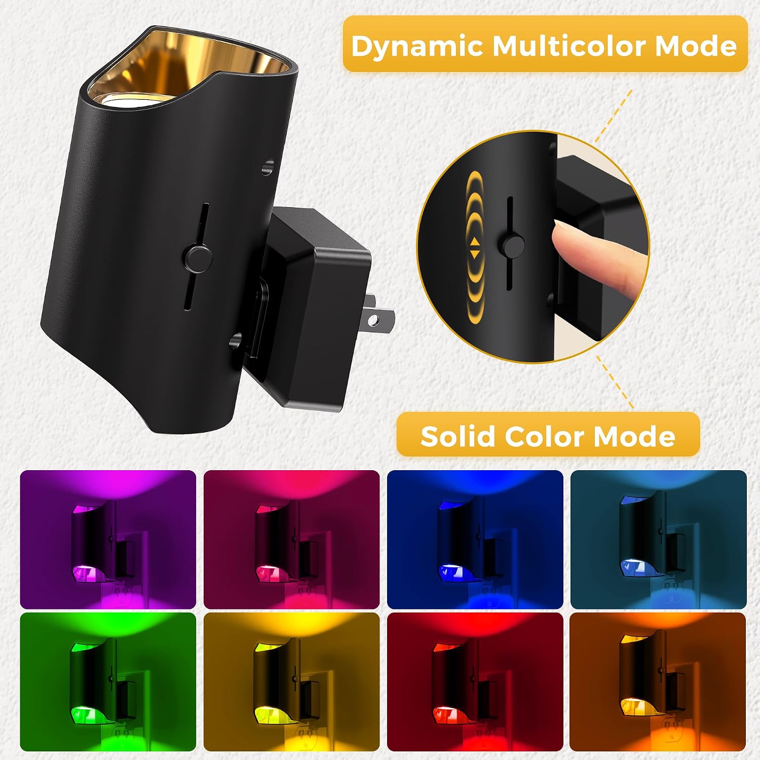 L LOHAS LED Night Lights Plug into Wall, Plug in Night Light with Dusk to Dawn Sensor, Color Changing Nightlight for Kids Hallway Bedroom…