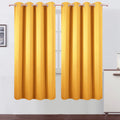 Lemomo Yellow Thermal Blackout Curtains/52 x 72 Inch/Set of 2 Panels Room Darkening Curtains 72 Inch silver