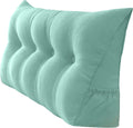 Peachwell Handmade Headboard Pillow- Triangular Wedge Support Large Bolster Cushion Headboard Backrest Pillow with Two Large Side Pockets…