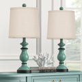 PARTPHONER Traditional Table Lamp Set of 2, Rustic Farmhouse Table Lamps for Living Room Bedroom, 22" Bedside Desk Lamps Vintage…