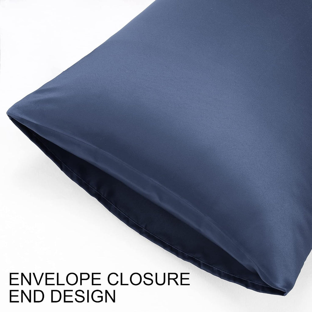 uxcell 2 Pack Silk Satin Pillowcase for Hair and Skin, Cool, Silky, Soft Breathable Pillow Cases Standard Size 20x26 Inch Sateen Pillowcase…
