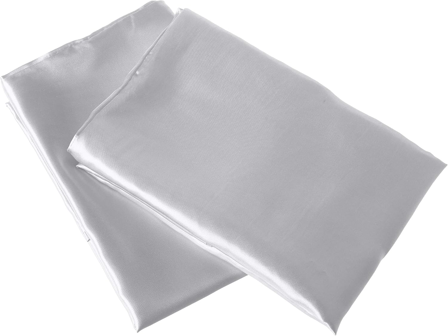 MorningGlamour Morning Glamour Satin Pillowcases for Hair & Skin, Similar to Silk, Standard/Queen Size Set of 2, Cooling Pillow Case with E…