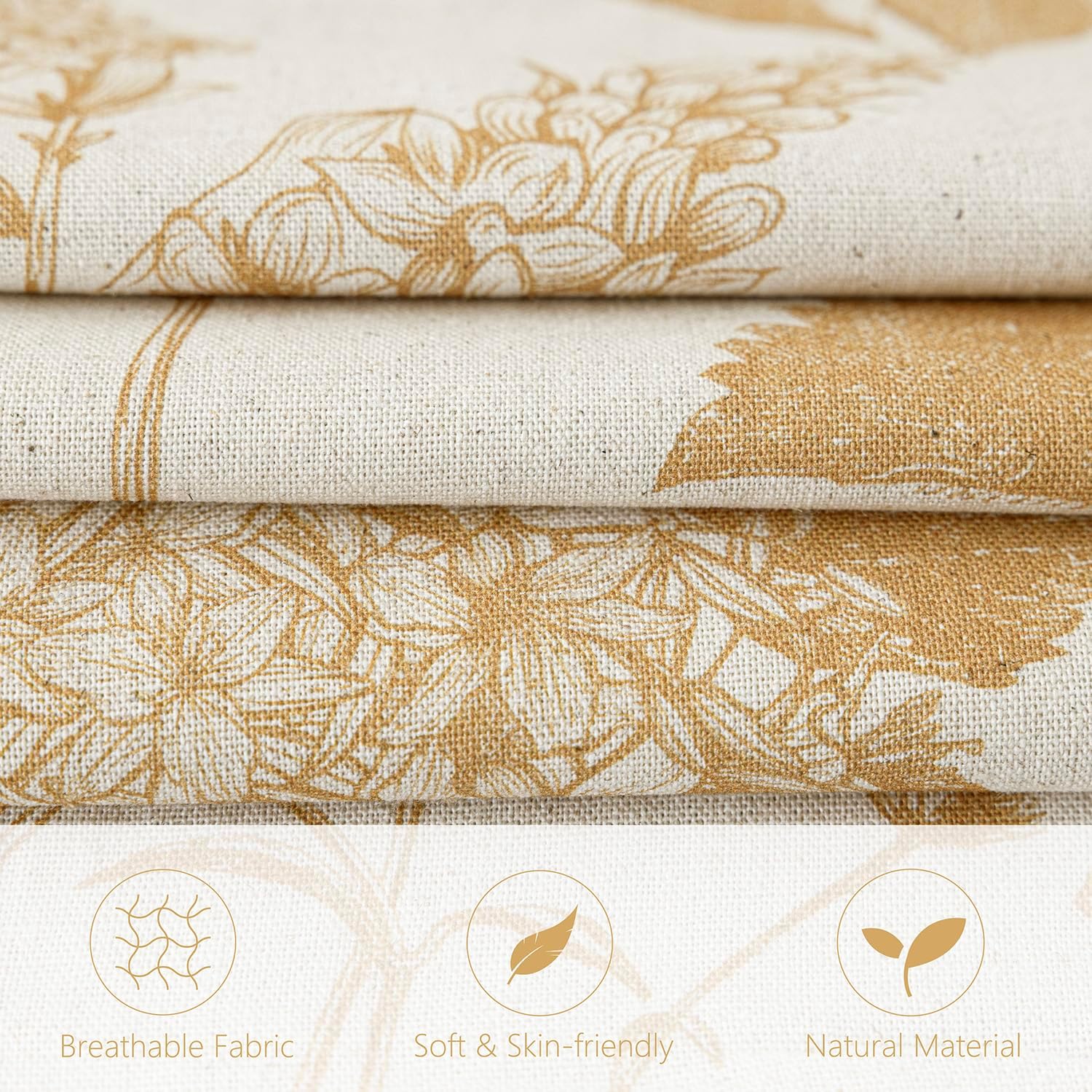 Foindtower Set of 2 Linen Floral Vintage Throw Pillow Covers Neutral Accent Print Decorative Cozy Cushion Covers Farmhouse Home Decor for…