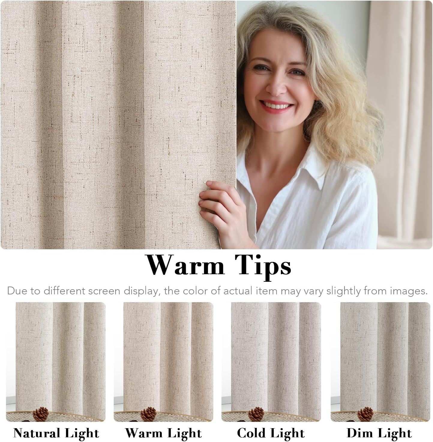H.VERSAILTEX Blackout Curtains Durable Thick Textured Polyester Blackout Patio Door Curtain Anti Rust Grommet Extra Wide Sliding Door…