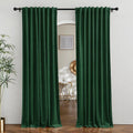 Rybhome RYB HOME Hunter Green Velvet Curtains for Bedroom Living Room, Thermal Insulated Privacy UV Heat Blocking Luxurious Soft Rod Pocket…