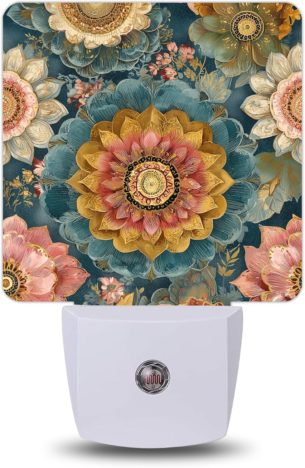 Night Light, Boho Sunflower Mandala Night Lights Plug into Wall for Bedroom Bathroom Hallway Kitchen, Dusk to Dawn Sensor Decorative Gift…