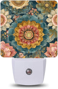Night Light, Boho Sunflower Mandala Night Lights Plug into Wall for Bedroom Bathroom Hallway Kitchen, Dusk to Dawn Sensor Decorative Gift…