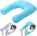 Hombys Cooling U Shaped Pillow for Neck, Contour Shoulder Pillow for Side Sleepers, Ergonomic Body Pillows for Adults, Hug Pillow with Wash…