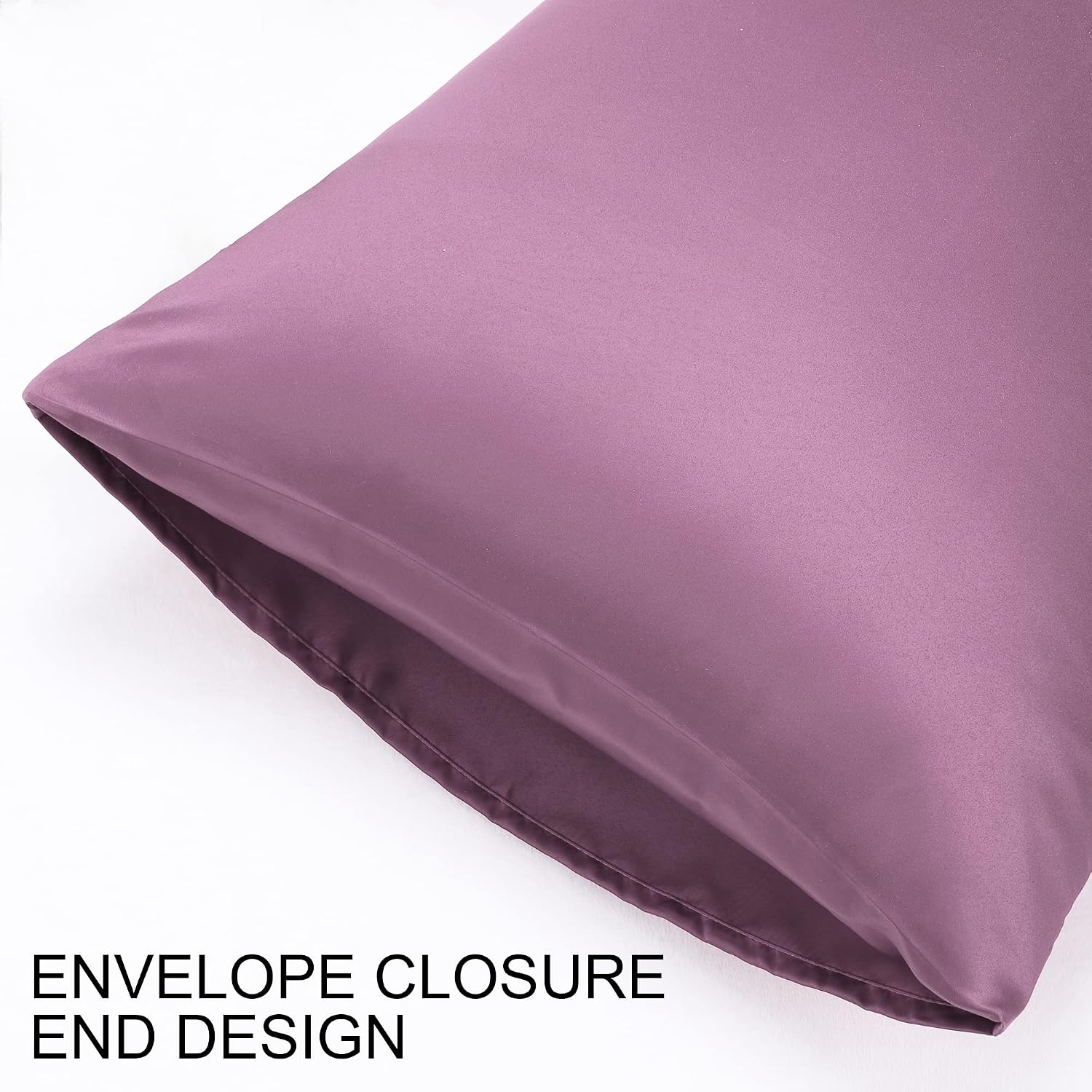 uxcell 2 Pack Silk Satin Pillowcase for Hair and Skin, Cool, Silky, Soft Breathable Pillow Cases Standard Size 20x26 Inch Sateen Pillowcase…