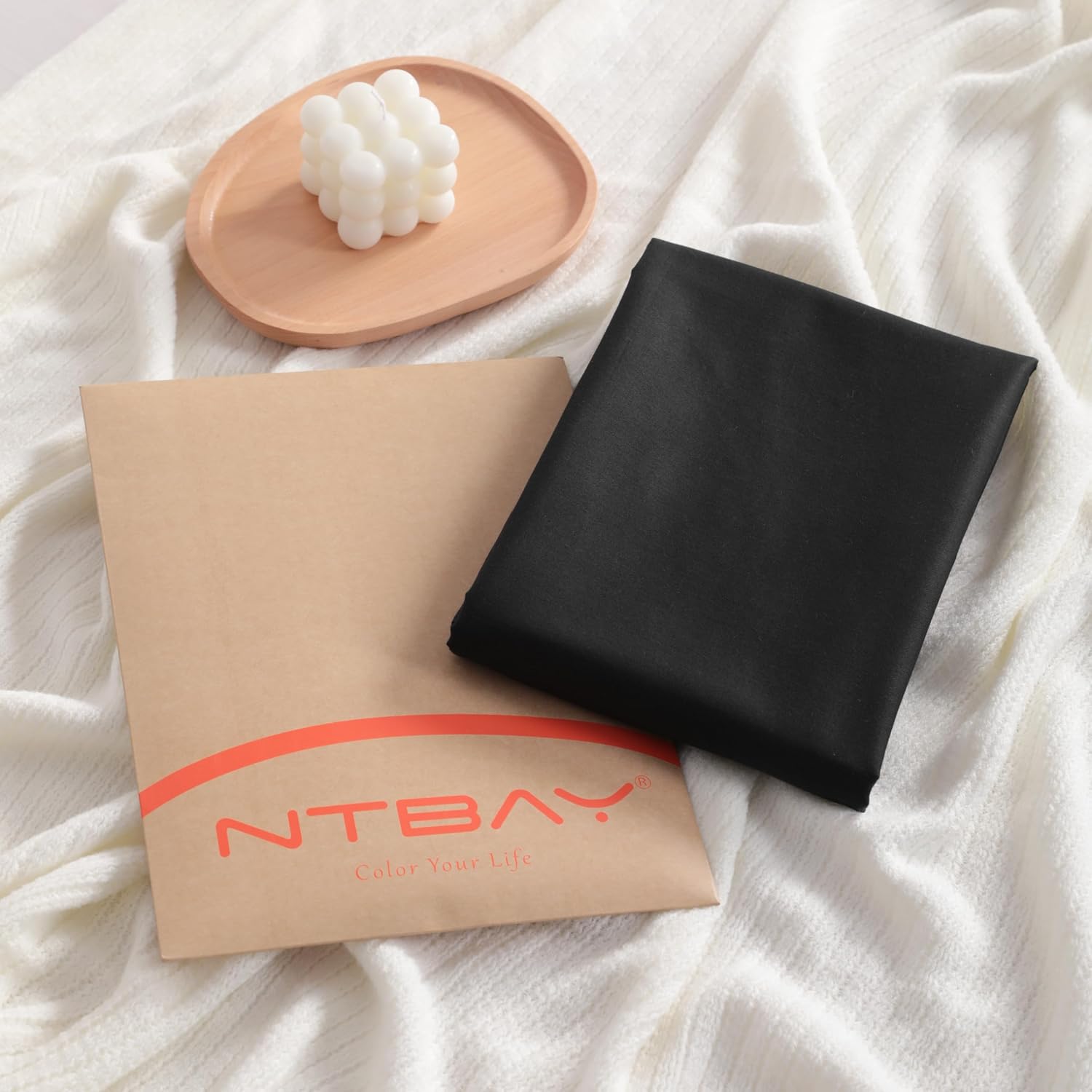 Ntbay Queen Cotton Pillowcases - Envelope Closure 20x30 Pillowcases Set of 2, Breathable and Soft Bed Pillow Cases, Black Cotton Black