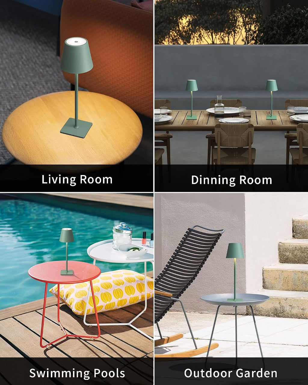 KDG 2 Pack Cordless Table Lamp, Portable LED Desk Lamp, 4000mAh Battery Operated, 3 Color Stepless Dimming Up, for…