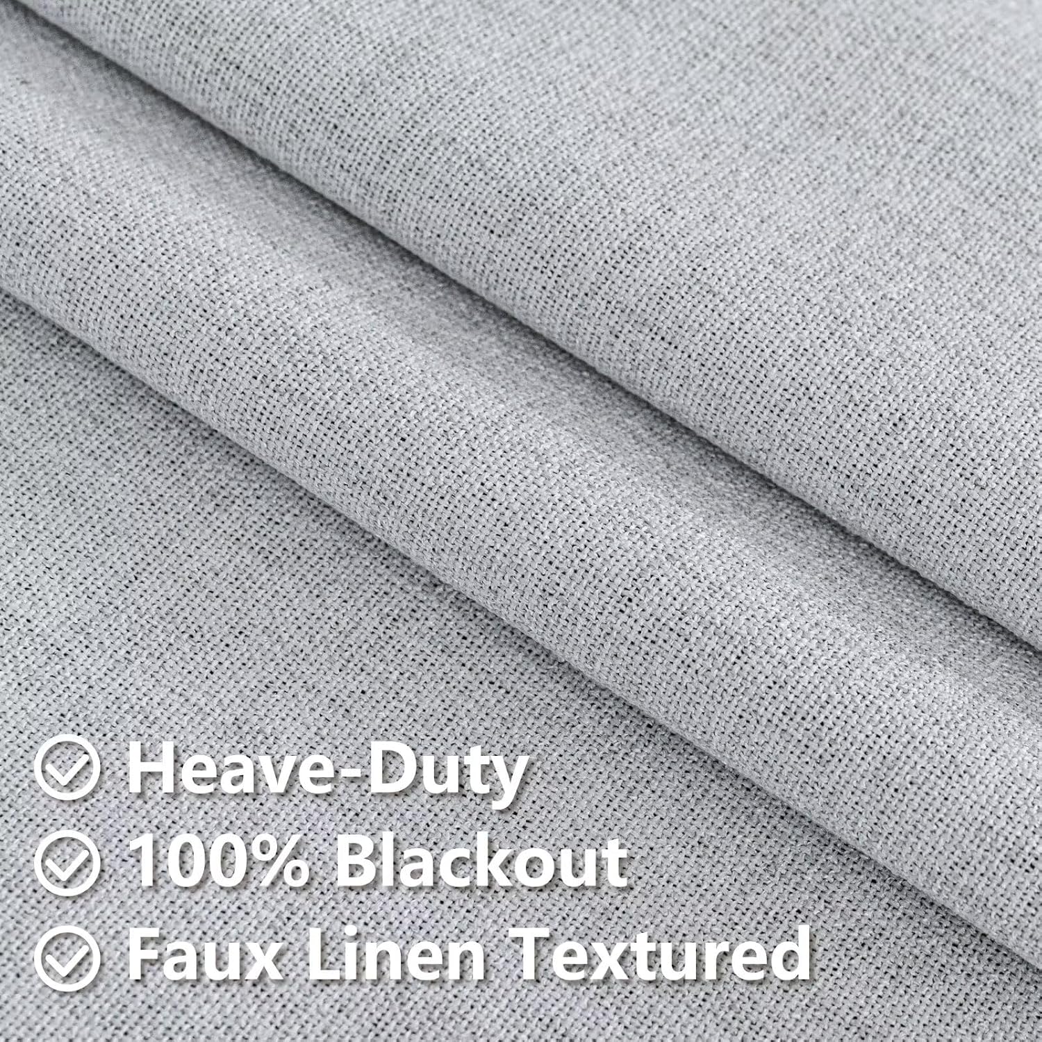 IGEMAEVE 100% Blackout Curtains 72 Inch Length for Bedroom, Black Out Curtains 2 Panels Set for Living Room, Thermal Insulated Rod Pocket…