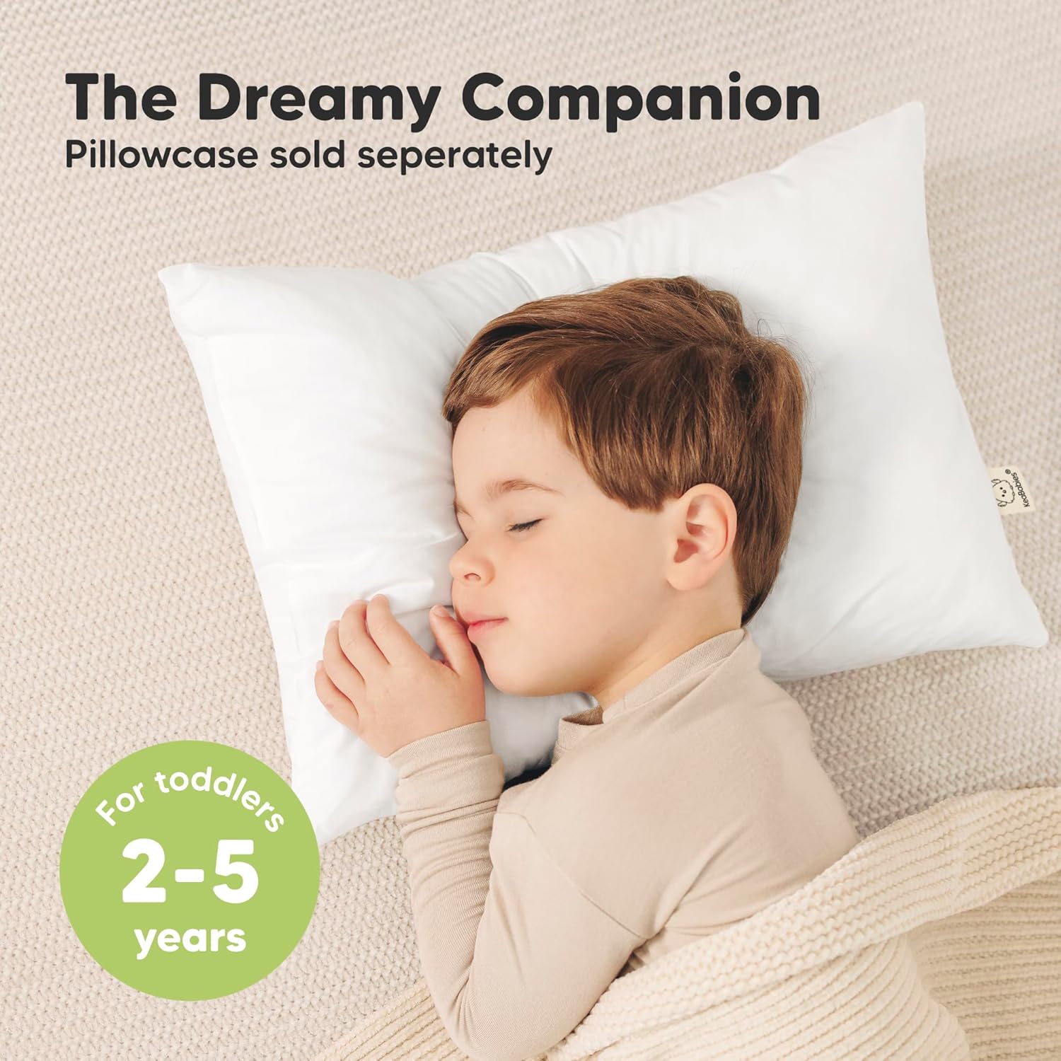 KeaBabies 2-Pack Toddler Pillows 2 Year Old to 5-13x18 Soft Organic Cotton Kids Pillow for Sleeping, Travel, School, Daycare, Nap…