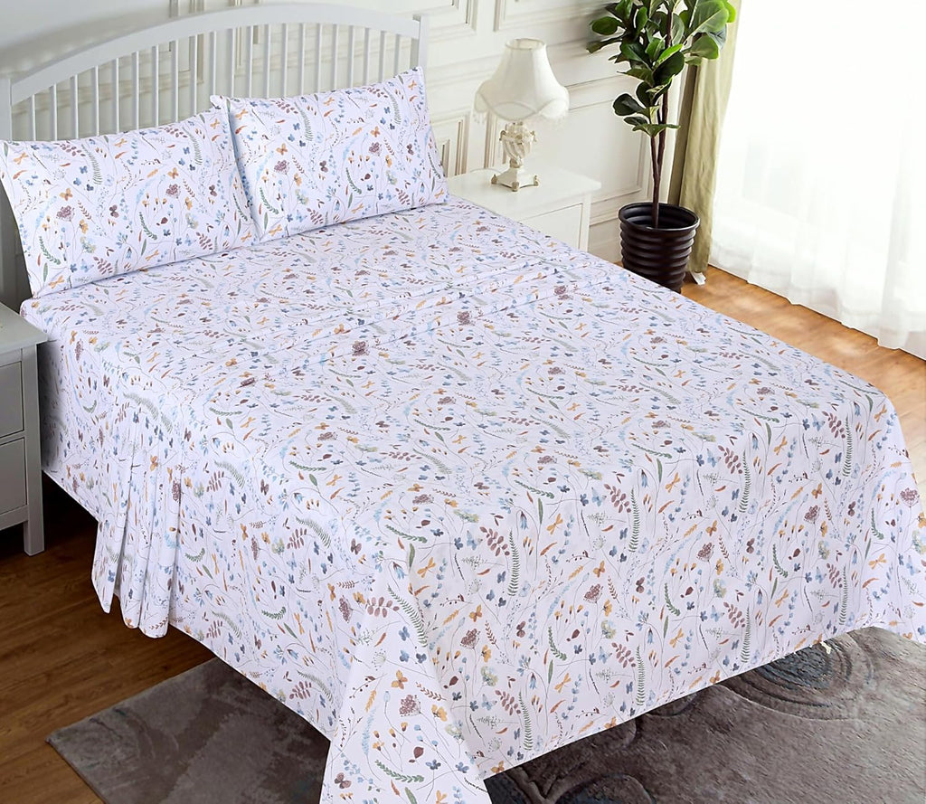 Ruvanti 100% Cotton Percale Sheets California King Size – Crisp Cooling Bed Sheets for Hot Sleepers, Deep Pocket 14”, Soft Breathable & Dur…