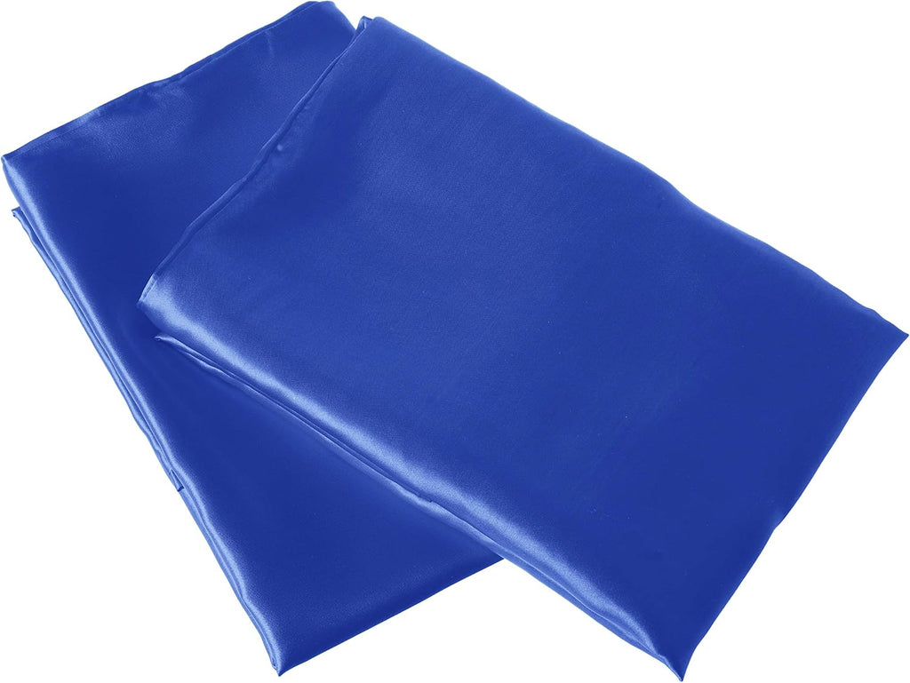 MorningGlamour Morning Glamour Satin Pillowcases for Hair & Skin, Similar to Silk, Standard/Queen Size Set of 2, Cooling Pillow Case with E…
