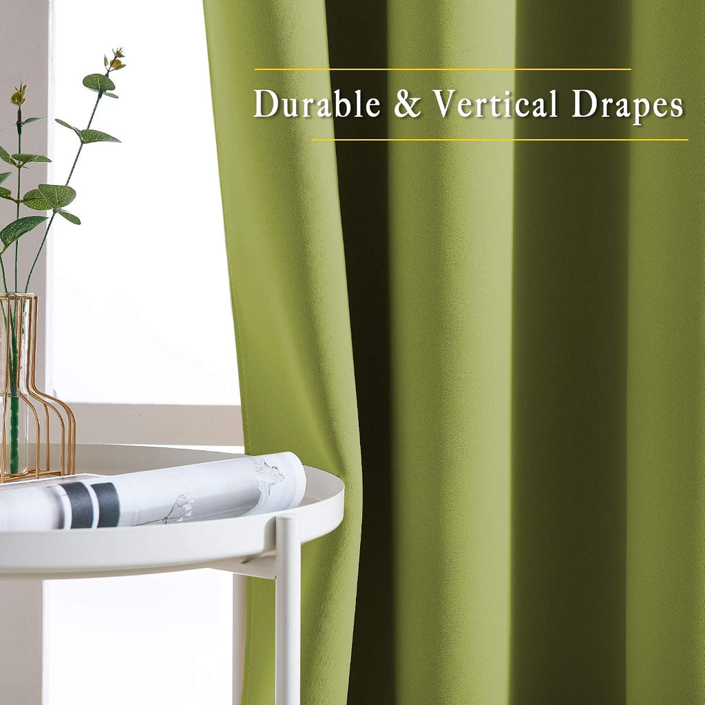 Nicetown Bedroom Sunlight Block Curtains - Triple Weave Microfiber Grommet Top Thermal Insulated Solid Light Blinds Panels/Drapes for Kid's…
