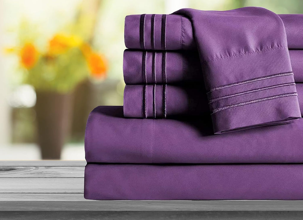 MocassiLuxuryBedding Mocassi Twin Sheet Set - Luxury Hotel 1800 Premier Bedding Sheets & Pillowcases - Ultra Soft Breathable & Cooling Bed…