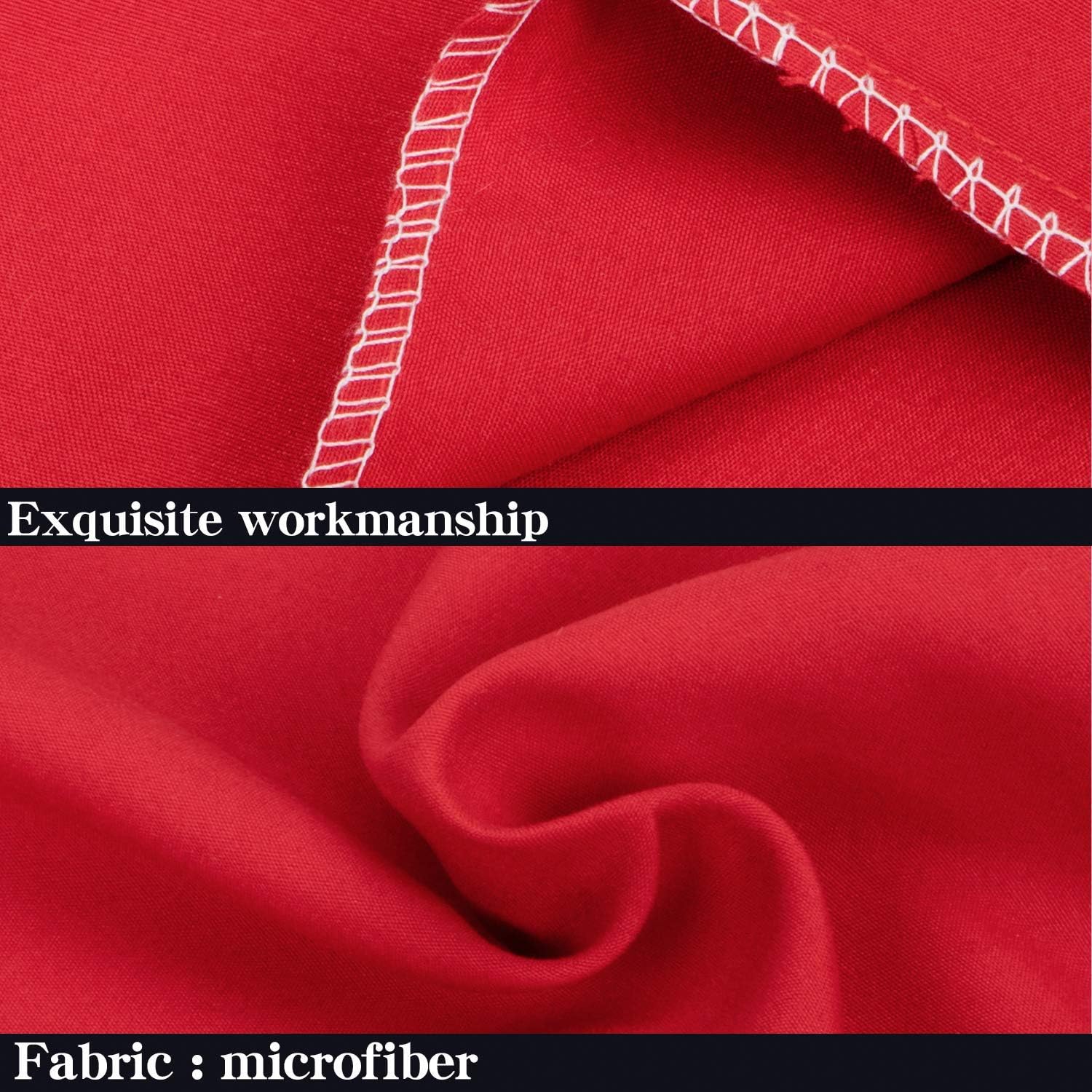 Ntbay Body Pillowcase - Brushed Microfiber 20x54 Pillowcase - Soft, Wrinkle-Free, Fade-Resistant, Stain-Resistant, Red Body Pillow Cover wi…