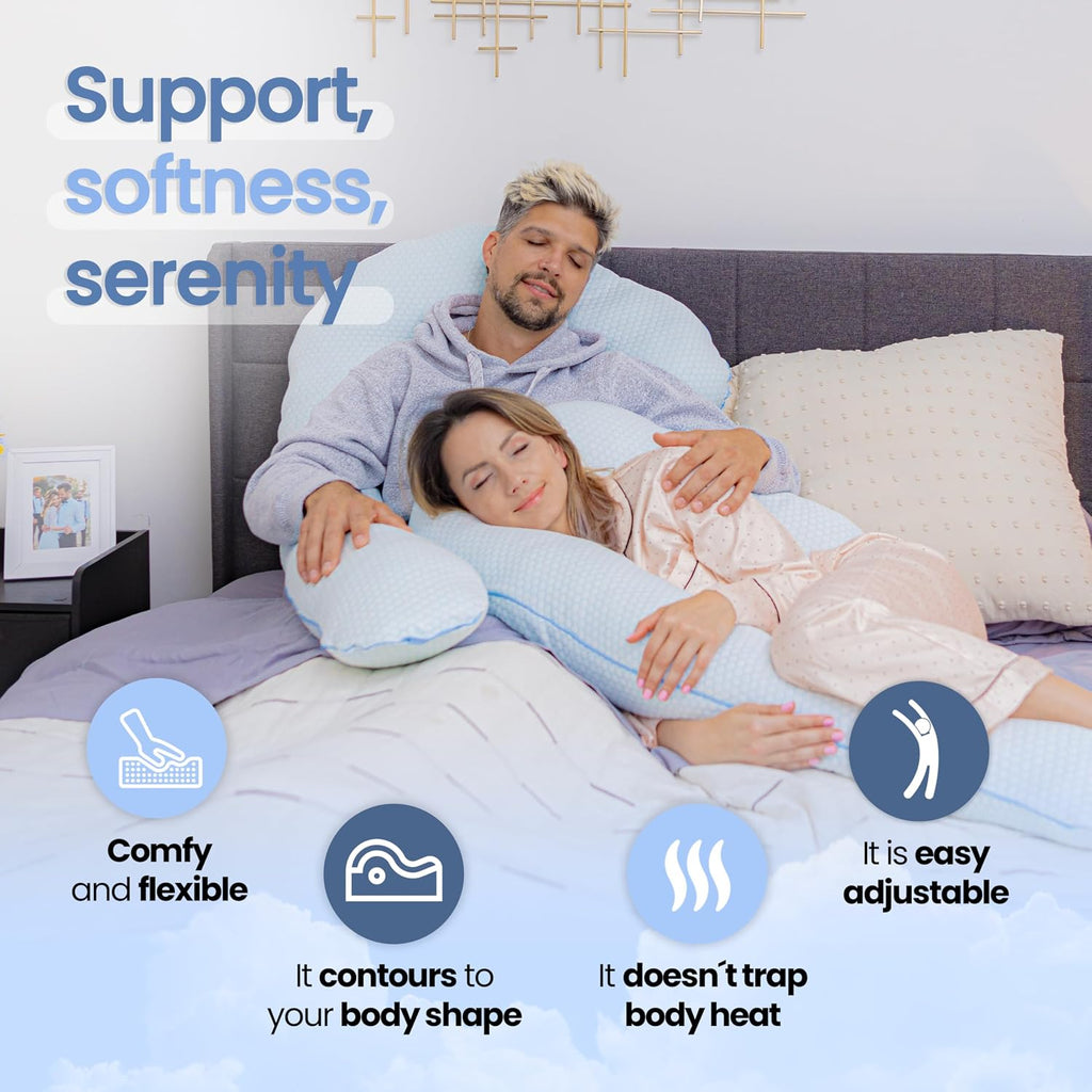 Contour Swan Body Pillow w/Pillowcase Cool XL - As Seen on TV