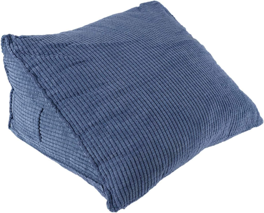 Reading Backrest Cushion Wedge Pillow Back Cushion Lumbar Pad Bed Office Chair Rest Pillow Back Support Pillow(Blue), 60971A3