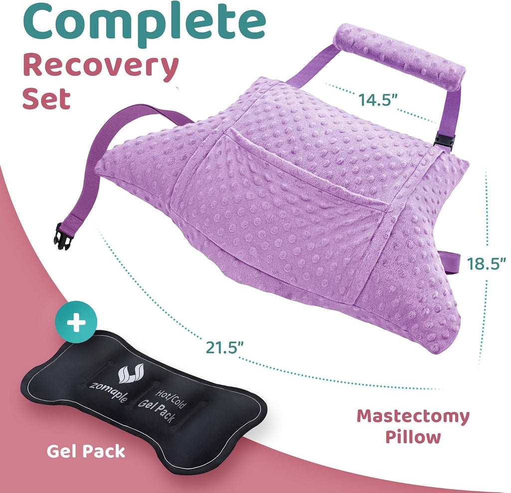 Zomaple Recovery Hysterectomy Pillow with Strap & Gel Pack – Post Abdominal Surgery Must Haves – Ideal for C-Section, Laparoscopic & Hernia…