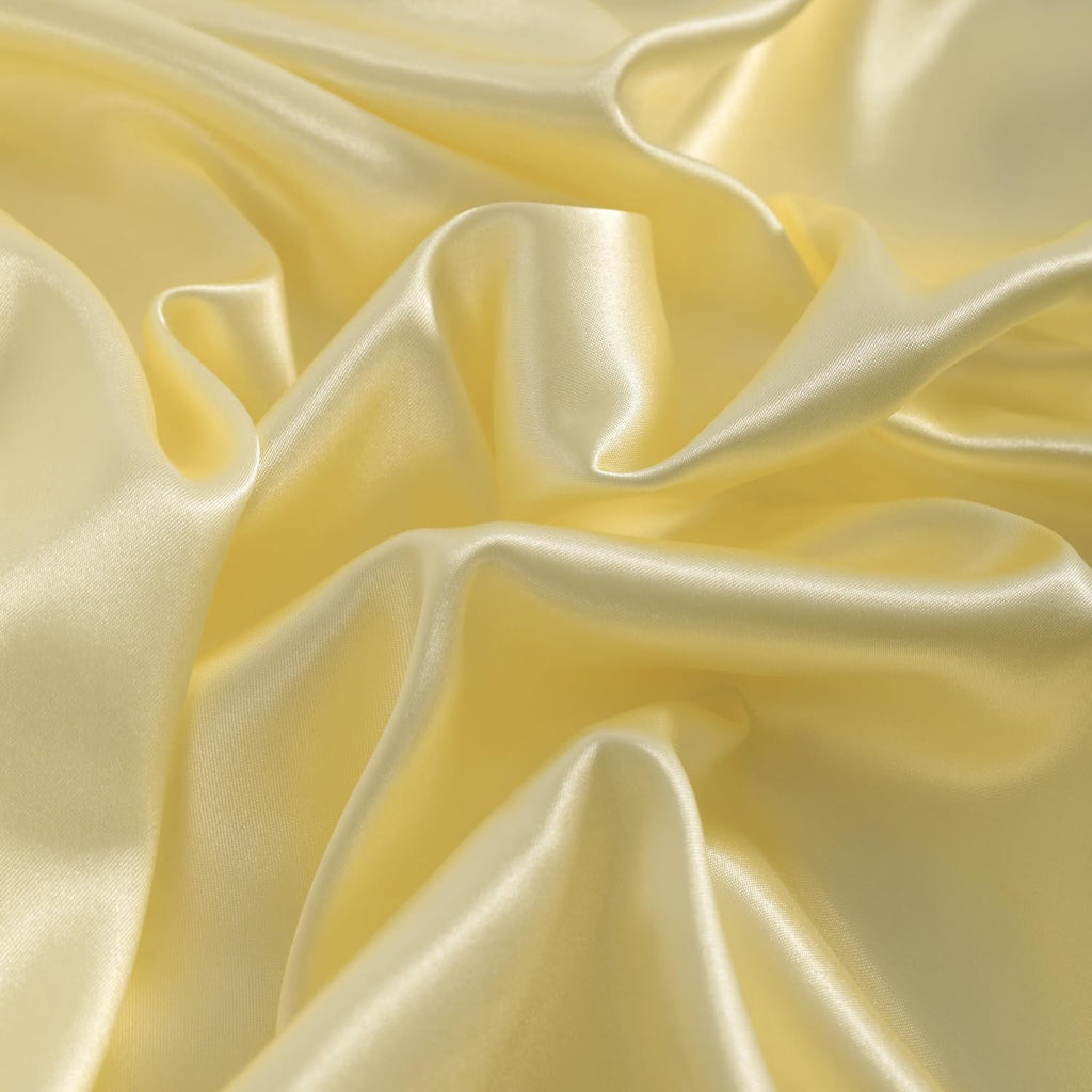 Ntbay 2 Pack Satin King Pillowcases for Hair and Skin, Luxurious and Silky Pillow Cases with Envelope Closure, 20x40 Inches, Light Yellow 2…