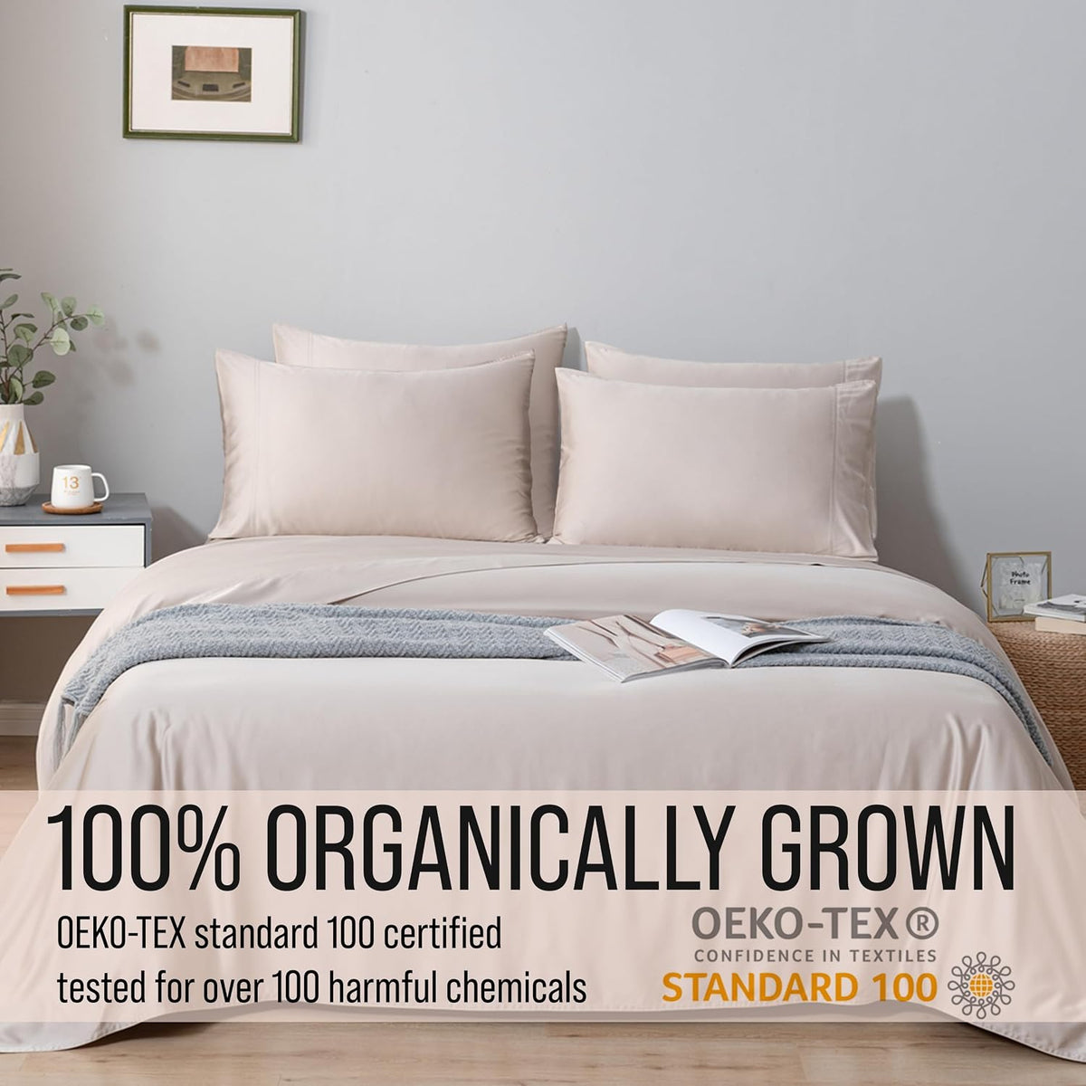 Bella Coterie 7 Piece Luxury Bamboo Viscose Split King Size Sheet Set | 2 Fitted Sheets for Adjustable Beds | 100% Organically Grown |…