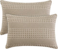 Phf 100% Cotton Waffle Pillow Shams Standard Size, 2 Pack 20" x 26" Soft Skin-Friendly Pillowcases, No Filling, Aesthetic Woven and Breatha…
