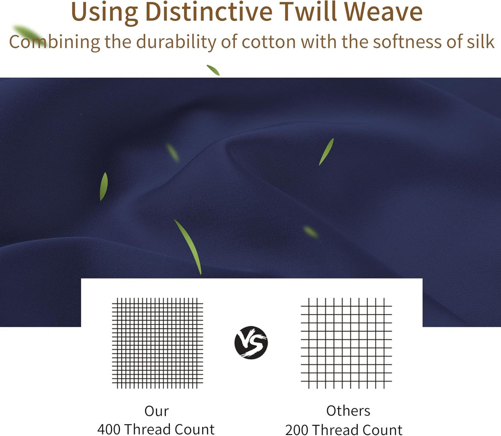 Toddler Size Pillow Protectors Viscose Derived from Bamboo - Set of 2 Zippered, 400 Thread Count Cooling Pillow Case Soft 13"x18" (2 Pcs…