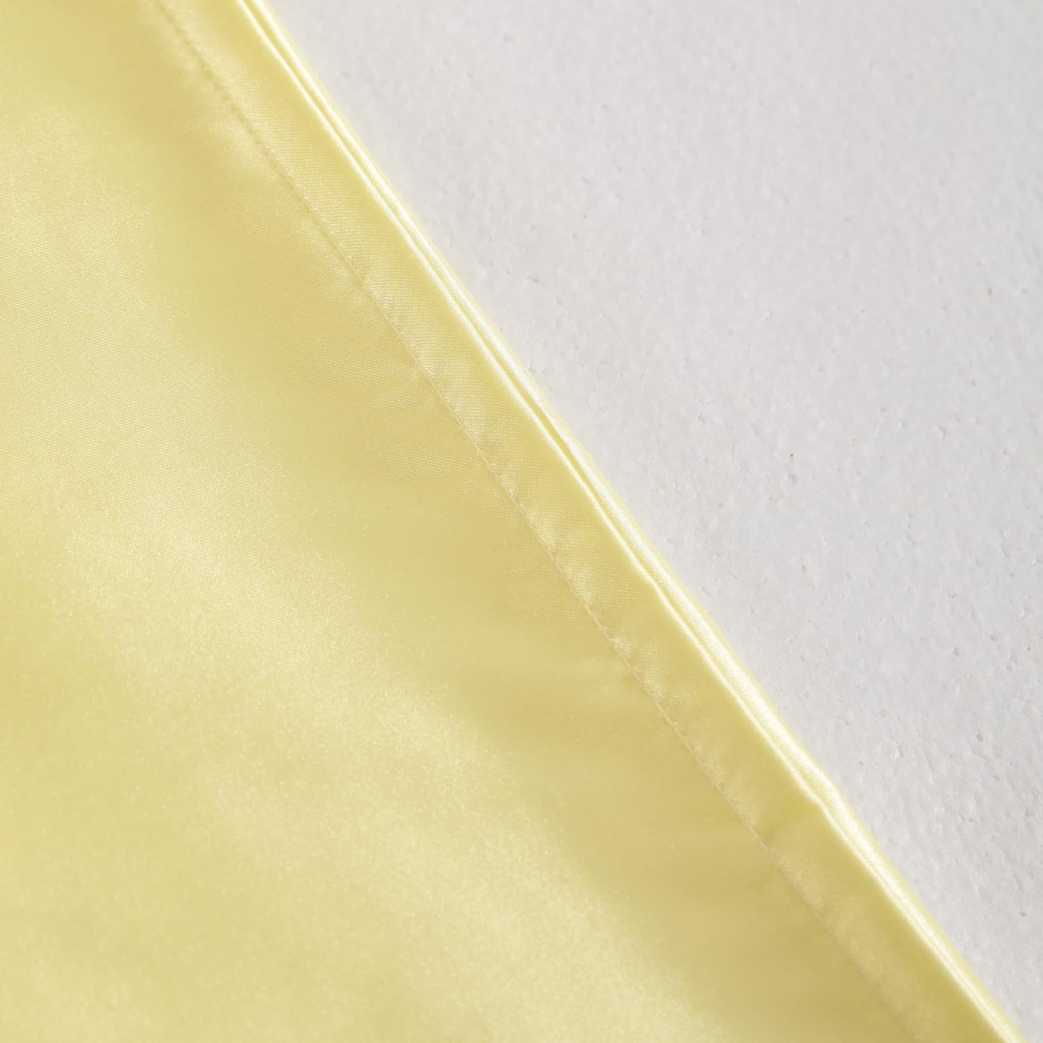 Ntbay 2 Pack Satin Standard Pillowcases for Hair and Skin, Luxurious and Silky Pillow Cases with Envelope Closure, 20x26 Inches, Light Yell…