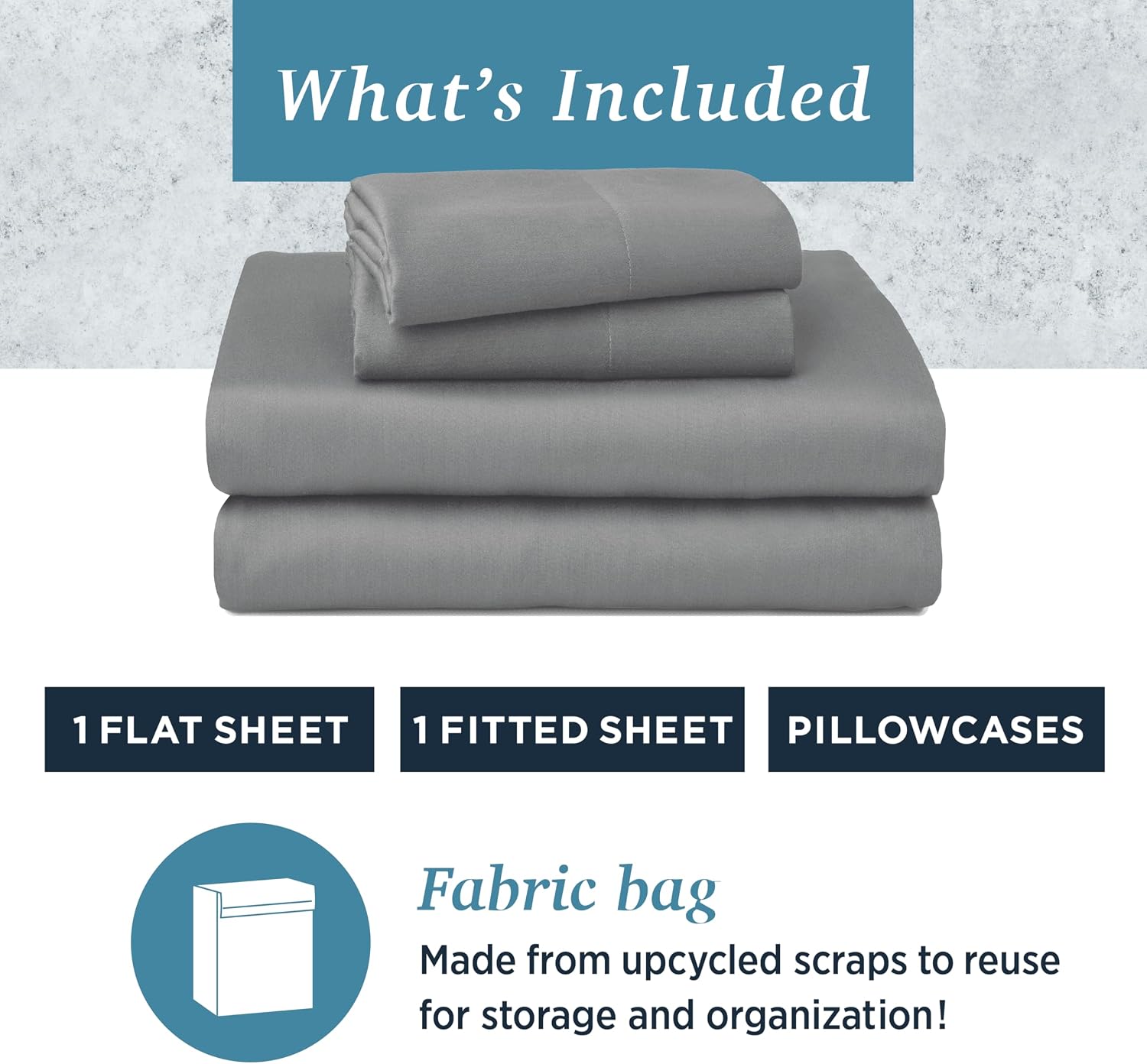 WelhomeByWelspun Welhome 100% Cotton Percale 4-Piece King Size Solid Bed Sheets Set, 1 Fitted, 1 Flat Sheet with 2 Pillowcases, Gray Cotton…