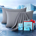 Rifens Ultra-Chill Cooling Pillowcase Set of 2 for Hot Sleepers, Softer Than Silk Pillow Cases for Protecting Hair & Skin, Breathable Bed P…