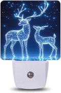 Night Light, Christmas Reindeer Night Lights Plug into Wall for Bedroom Bathroom Hallway Kitchen, Dusk to Dawn Sensor Decorative Gift for…
