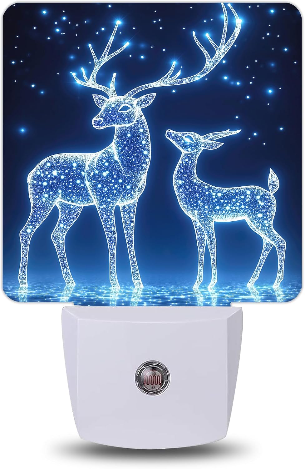Night Light, Christmas Reindeer Night Lights Plug into Wall for Bedroom Bathroom Hallway Kitchen, Dusk to Dawn Sensor Decorative Gift for…