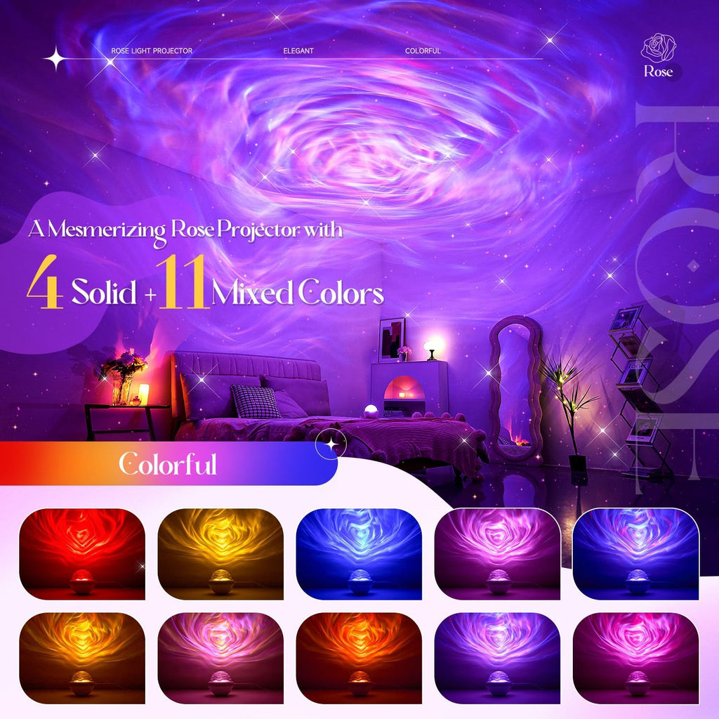 pikoy Rose Birthday Gifts for Women Flower Lamp with 11 Mixed+4 Solid Colors, Dimmable Mothers Day Gifts for Mom, Sunset Lamp Ambient Light…