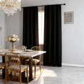 Igemaeve Black Blackout Curtains 108 Inch Length 2 Panels Set, Black Out Curtains for Bedroom 108 Inch Long, Rod Pocket Energy Saving Room…