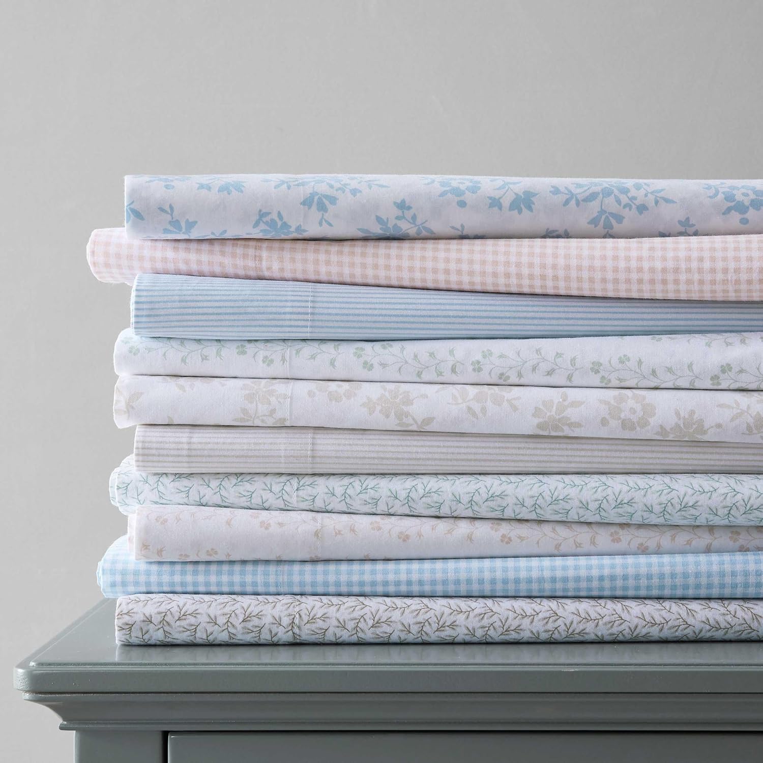 MarthaStewart Martha Stewart - Full Size Sheets Set, Crisp & Tailored Cooling Sheets w/a Naturally Smooth Cotton Percale Lightweight Feel -…