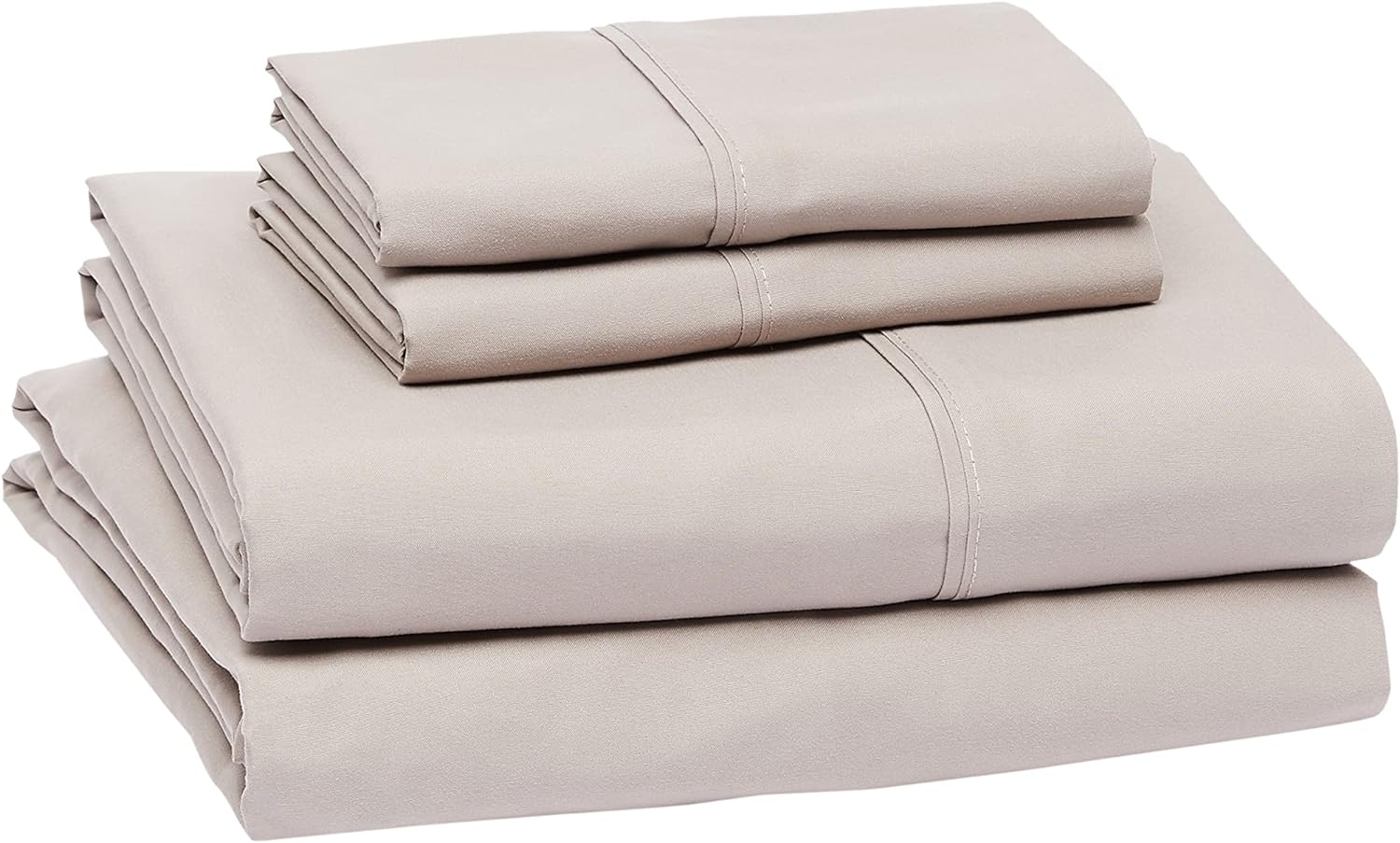 AmazonBasics Amazon Basics Lightweight Super Soft Cooling, Breathable Wrinkle Resistant Brushed Microfiber 4-Piece Sheet Set with 14-Inch D…