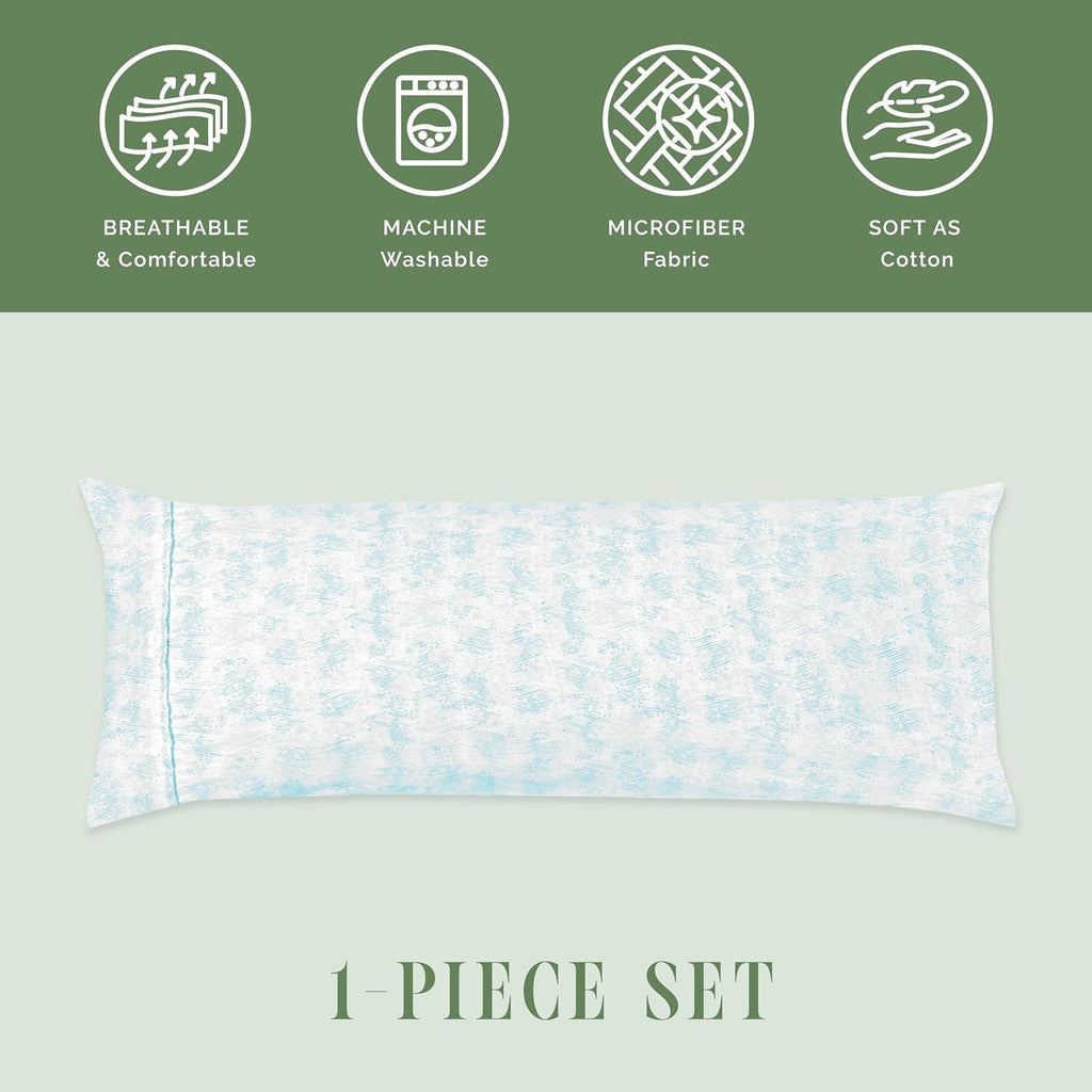 Elegantcomfort Elegant Comfort Ultra Soft 1-Piece Set Sea Waves Print Pillowcases - 1500 Hotel Quality Microfiber, Soft and Smooth Hidden Z…