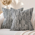 amoment a moment Boho Throw Pillow Covers Set of 2, Striped Decorative Rustic Farmhouse Pillow Cases, Aesthetic Modern Home Decor Couch Cushi…