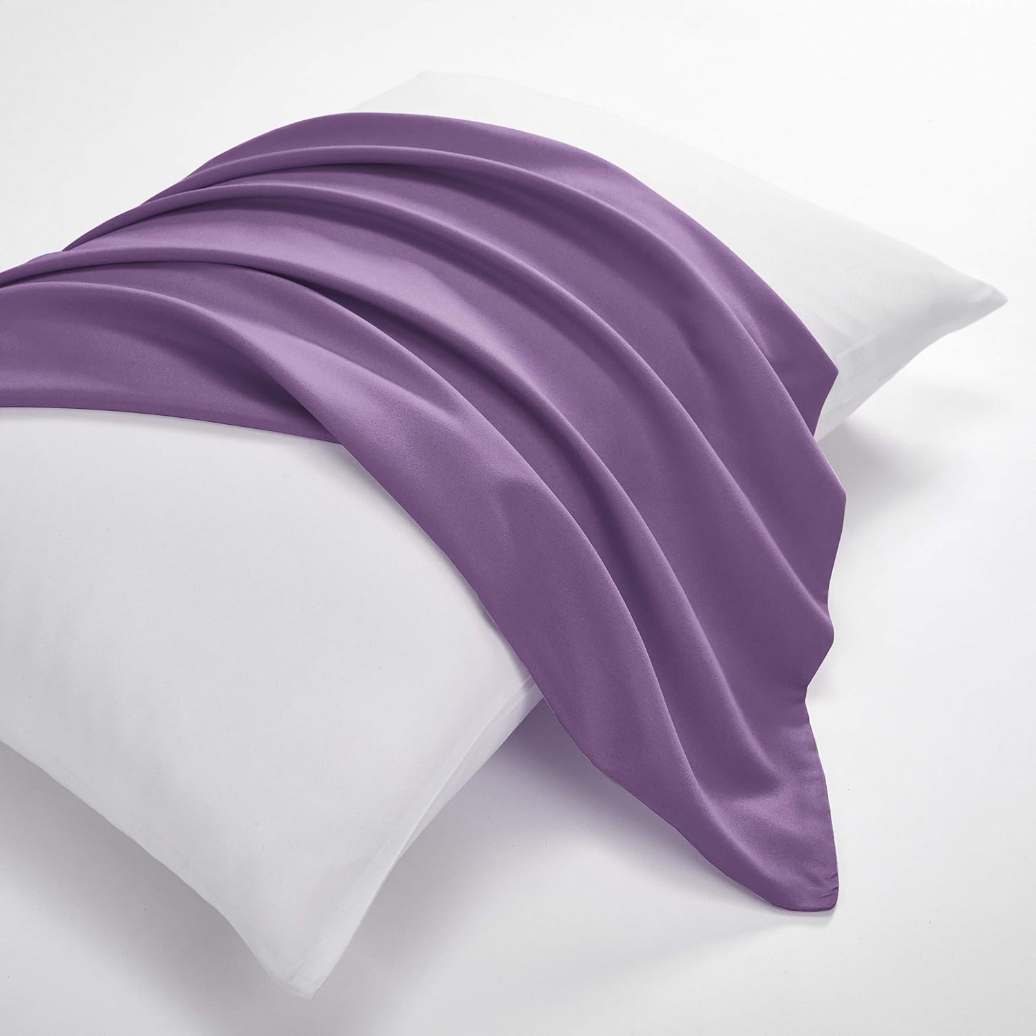 Evolive Body Pillow Covers Pack of 2, 21" x 54", Ultra Soft Brushed Microfiber, Breathable & Cozy Body Pillowcases with Zipper Closure (Lav…