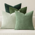 Miulee Boho Farmhouse Sage Green Throw Pillow Covers 20x20 Inch Set of 4 Mordern Nordic Cushion Covers Soft Corduroy Spring Home Decor for…