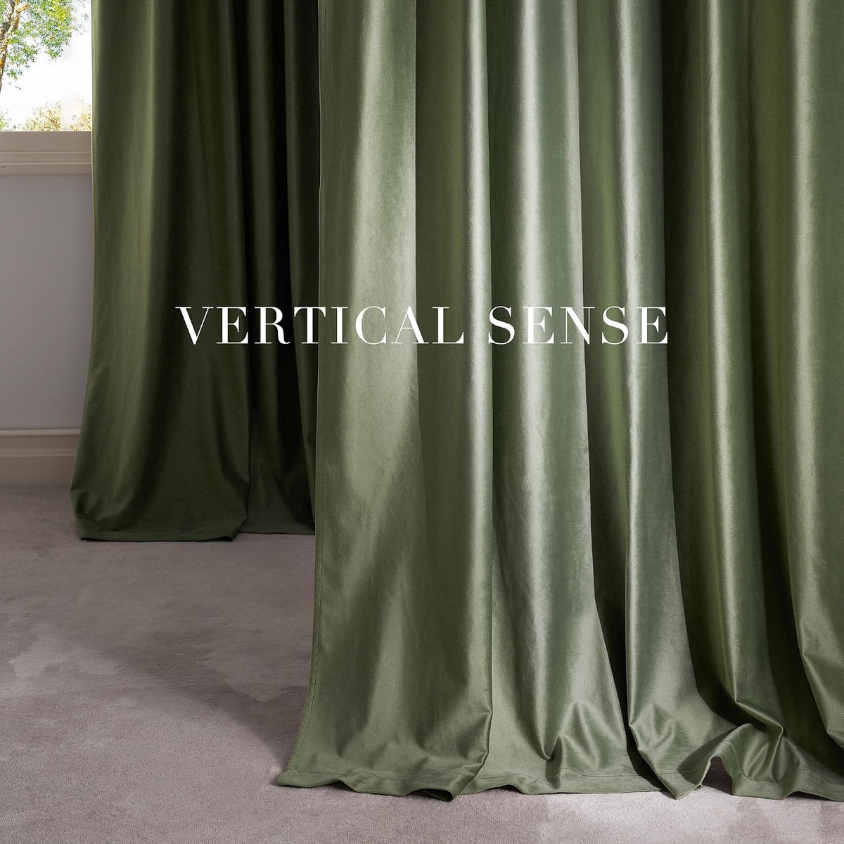 Nicetown Velvet Sage Green Curtains 96 inches Long, Rod Pocket & Back Tab Room Darkening Window Treatments Thermal Drapes for Bedroom/Livin…