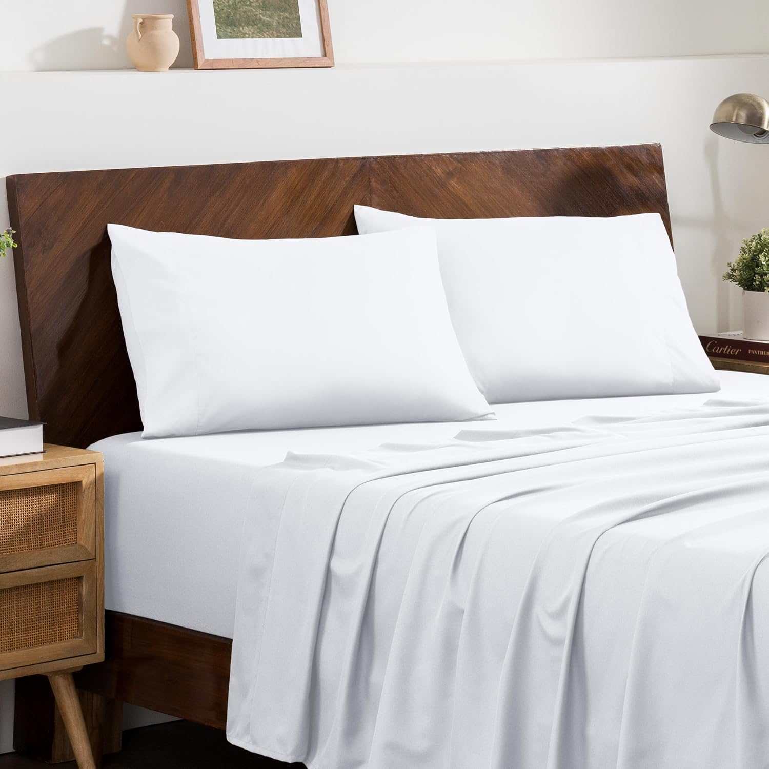 BareHome Bare Home Microfiber Pillow Cases - King 20x40 - Cooling Pillowcases - Double Brushed - easy maintenance - Envelope Closure…