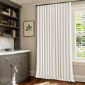 Twodrapes Beige White Pleated Blackout Curtains 126 Inches Long 2 Panels for Bedroom Living Room Darkening Neutral Memory Shape Pinch Pleat…
